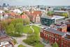 University of Mancester campus aerial view