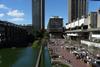 The Barbican, with the south side of the arts centre to the right.